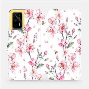 Flipové pouzdro na mobil Realme GT 5G - M124S Růžové květy (5903516667246)