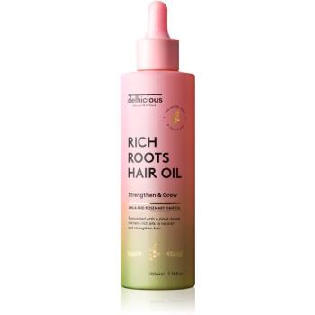 delhicious RICH ROOTS AMLA & ROSEMARY HAIR OIL hydratační a zklidňující olej pro suchou a svědící pokožku hlavy 100 ml