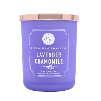 DW Home Lavender Chamomile vonná svíčka ve skle s vůní levandule, heřmánku, bergamotu a divokého mošusu 425,53 g