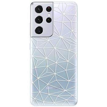 iSaprio Abstract Triangles 03 - white pro Samsung Galaxy S21 Ultra (trian03w-TPU3-S21u)