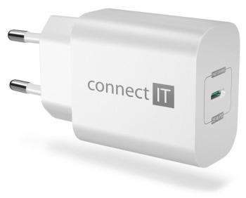 Connect IT Voyager2 nabíjecí adaptér 1×USB-C, 25W PD, bílý (CWC-2070-WH)