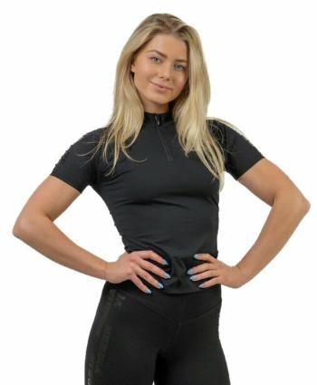 Nebbia Compression Zipper Shirt INTENSE Ultimate Black M Fitness tričko