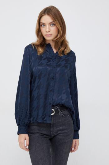 Košile Mos Mosh dámská, tmavomodrá barva, regular, s klasickým límcem