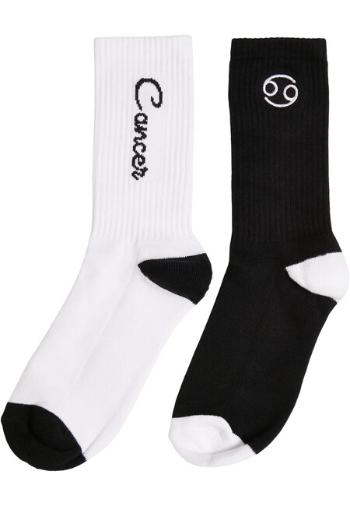 Mr. Tee Zodiac Socks 2-Pack black/white cancer - 35–38