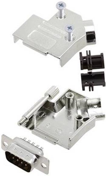 Sada D-SUB kolíkové lišty TRU COMPONENTS TCD45ZK09DBPK, 45 °, pólů 9, pájecí kalíšek, 1 ks