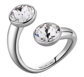 Brosway Půvabný otevřený prsten s krystaly Affinity BFF176 50 mm