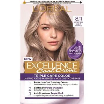 ĽORÉAL PARIS Excellence Cool Creme 8.11 Ultra popelavá světlá blond (3600523940561)