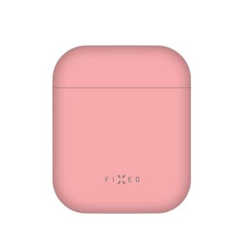 Fixed Ultratenké silikonové pouzdro Silky pro Apple Airpods růžové