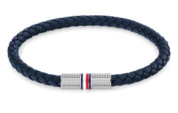 Tommy Hilfiger Tmavě modrý kožený náramek pro muže Infinity 2790460