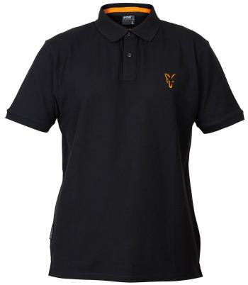 Fox triko collection black orange polo shirt-velikost m