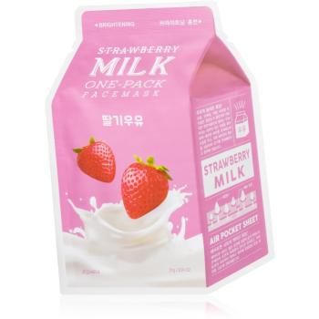 A´pieu One-Pack Milk Mask Strawberry rozjasňující plátýnková maska 21
