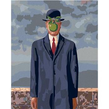 Diamondi - Diamantové malování - SYN ČLOVĚKA (RENÉ MAGRITTE), 40x50 cm, Vypnuté plátno na rám (604590B)