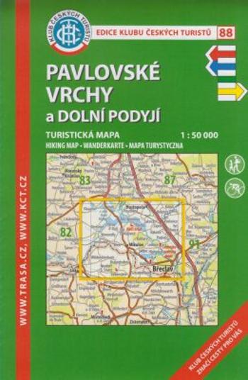 KČT 88 Pavlovské vrchy  a Dolní Podyjí 1:50T Turistická mapa