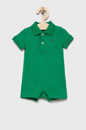 Bavlněné kojenecké body Polo Ralph Lauren zelená barva