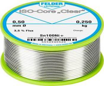 Pájecí cín Felder Löttechnik ISO-Core "Clear" Sn100Ni+, cívka, 0.250 kg, 0.5 mm