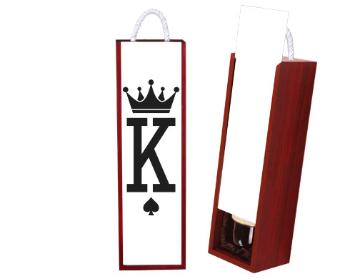 Dřevěná dárková krabička na víno K as King