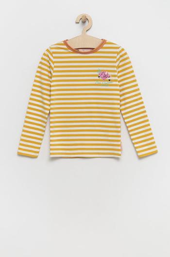 Dětské tričko s dlouhým rukávem Femi Stories žlutá barva