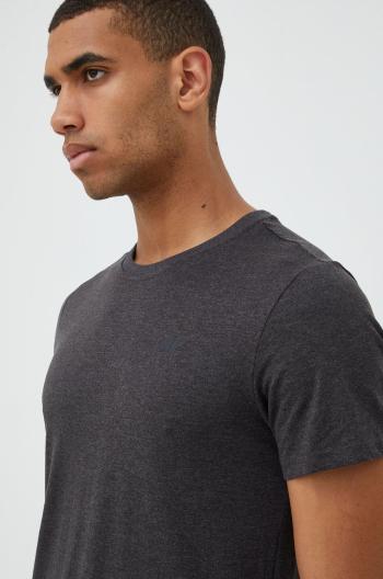 Bavlněné tričko 4F šedá barva