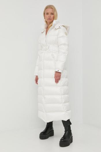 Péřová bunda Twinset dámská, bílá barva, zimní
