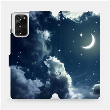 Flipové pouzdro na mobil Samsung Galaxy Note 20 - V145P Noční obloha s měsícem (5903516332175)