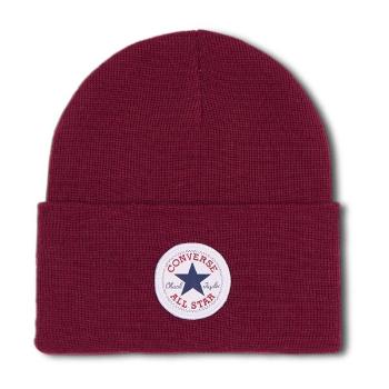 Converse CHUCK PATCH BEANIE  Unisexová zimní čepice, vínová, velikost UNI