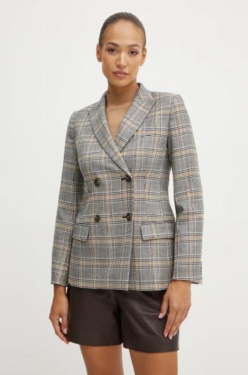 Vlněné sako Weekend Max Mara černá barva, vzorovaná, 2425046052600