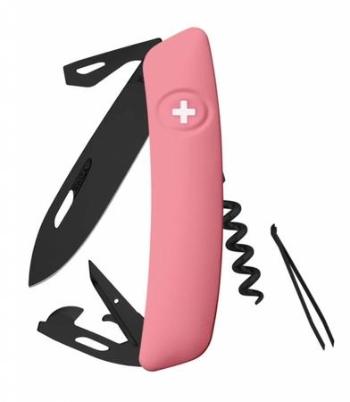 Swiza kapesní nůž D01 Allblack Standard pink, Růžová