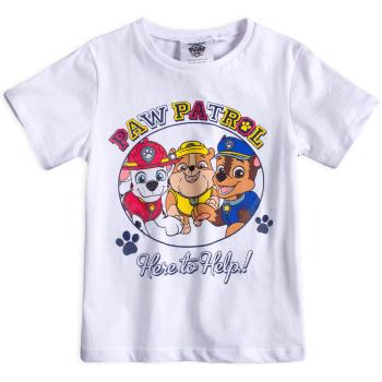 Chlapecké tričko PAW PATROL HERE TO HELP bílé Velikost: 104