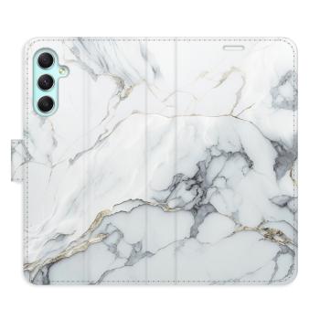 Flipové pouzdro iSaprio - SilverMarble 15 - Samsung Galaxy A34 5G