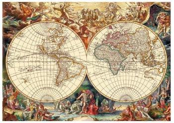 DINO Puzzle Historická mapa 1000 dílků