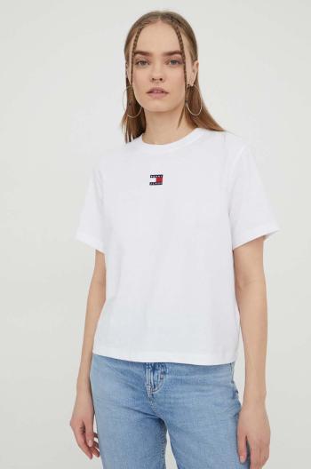 Tričko Tommy Jeans bílá barva, DW0DW17391