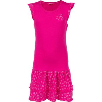 Lewro TOSCA Dívčí šaty s volány, růžová, velikost 128-134