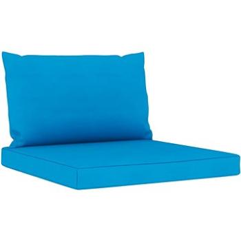 Podušky na pohovku z palet 2 ks světle modré textil (315056)