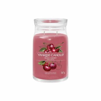 Yankee Candle vonná svíčka Signature ve skle velká Black Cherry, 567 g