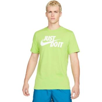 Nike NSW TEE JUST DO IT SWOOSH Pánské tričko, světle zelená, velikost L