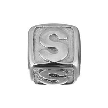 Šperky4U Navlékací ocelový přívěšek korálek - písmeno - K0011-S