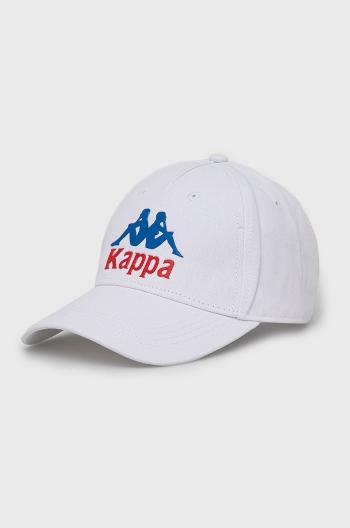 Bavlněná čepice Kappa bílá barva, s aplikací