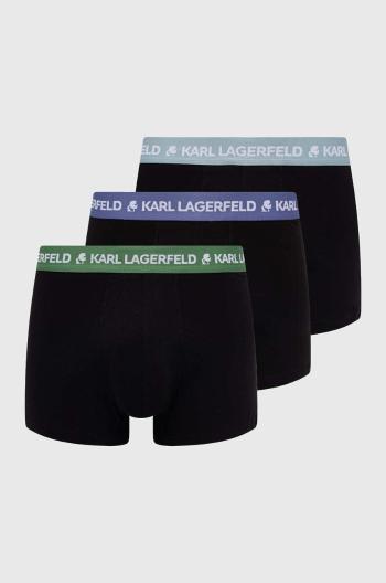 Boxerky Karl Lagerfeld 3-pack pánské, černá barva