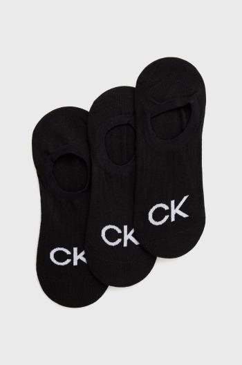 Ponožky Calvin Klein (3-pack) pánské, černá barva