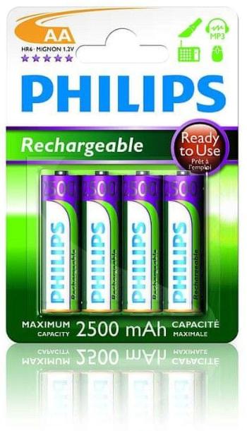 Philips AA 4ks 2500mAh Rechargeables (R6B4RTU25/10)