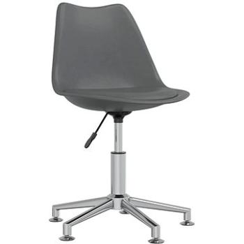 Otočná jídelní židle šedá umělá kůže, 3085345 (3085345)