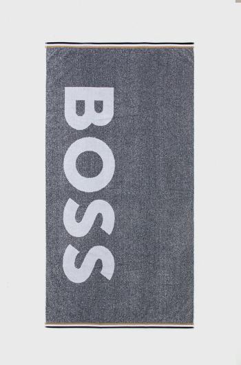 Bavlněný ručník Boss šedá barva