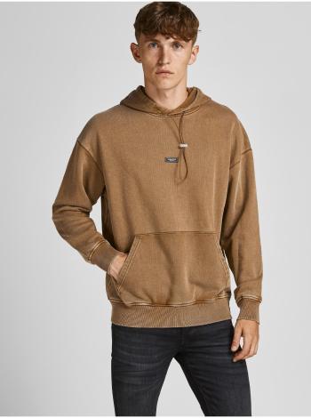 Hnědá mikina s kapucí Jack & Jones Brad