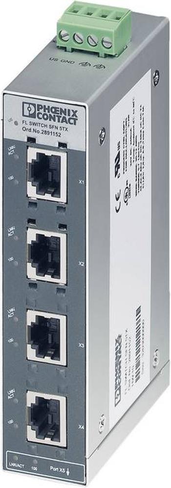 Ethernetový switch Phoenix Contact FL SWITCH SFN 5TX (2891152), 90 mA