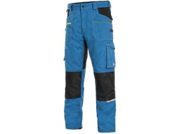 Kalhoty CXS STRETCH, 170-176cm, pánská, středně modrá-černá, vel. 56