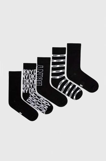 Ponožky Dkny 5-pack pánské, černá barva