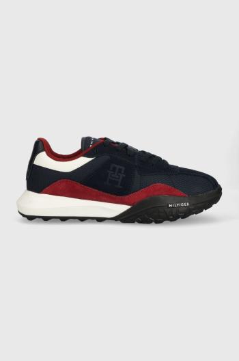 Sneakers boty Tommy Hilfiger RETRO MODERN RUNNER MIX tmavomodrá barva