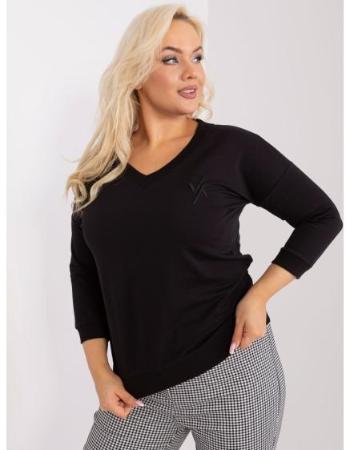 Dámská halenka plus size s kamínkovou aplikací ALBINA černá 