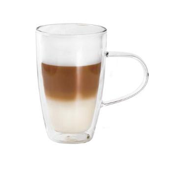 TORO Skleněný hrnek Latté dvojité borosilikátové sklo 390ml