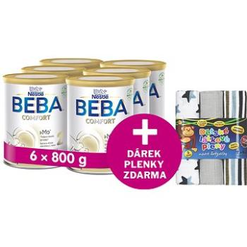 BEBA COMFORT 2 HM-O,  6× 800 g + T-Tomi plenky modré hvězdičky (8593893789685)